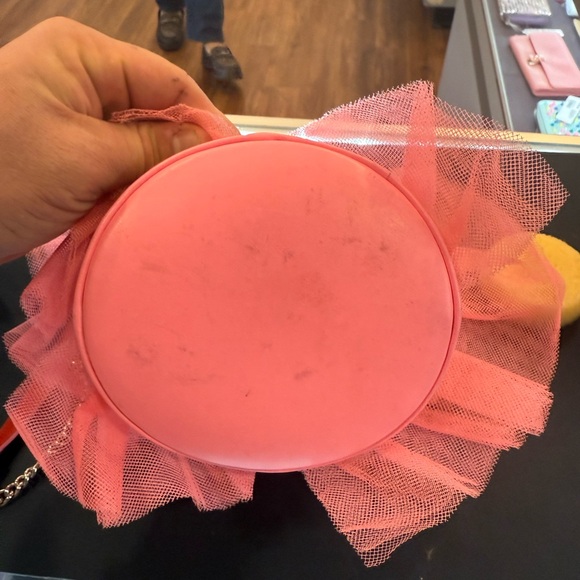 Christian Louboutin Marie Jane Ruffle Tulle Bucket Bubble Gum Pink VWG 341576 - Picture 9 of 9